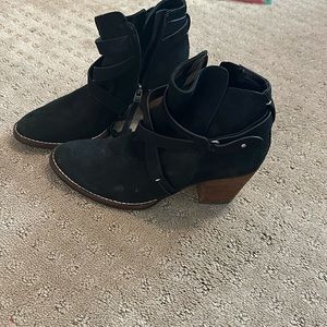 Suede gentle used, SamEdelman black booties